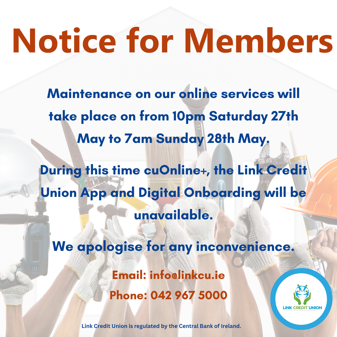 Maintenance on Online Services – Saturday 27th May