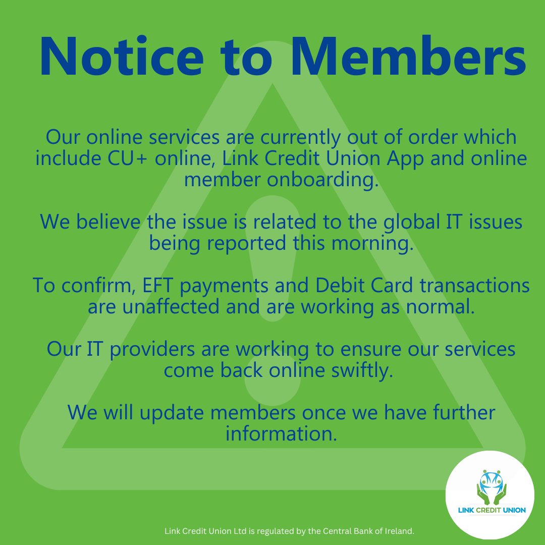 Online services are currently out of order – Friday 19 July 2024