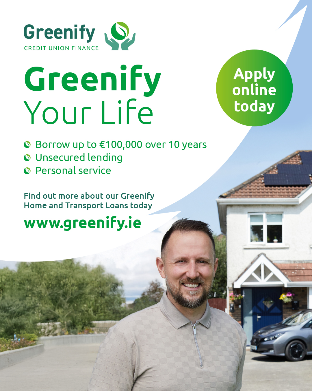 Man standing in front of house and car